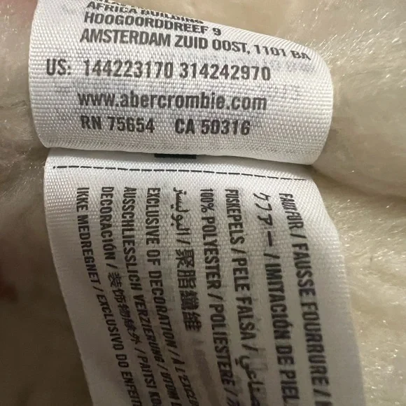 Abercrombie & Fitch Brown Suede Jacket with Cream Shearling Trim - Picture 10 of 10